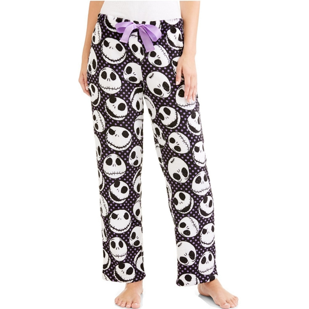 Disney's Nightmare Before Christmas Jack Purple Polka Dot PJ Pajama Pant Women M